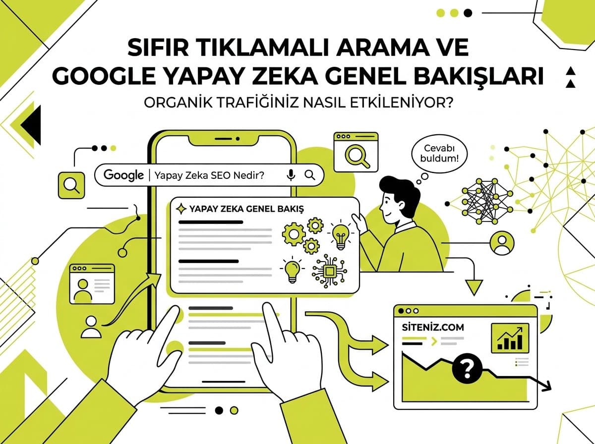 Zero-Click Arama Nedir? Google AI Overviews Organik Trafiğinizi Nasıl Etkiliyor? (2026)